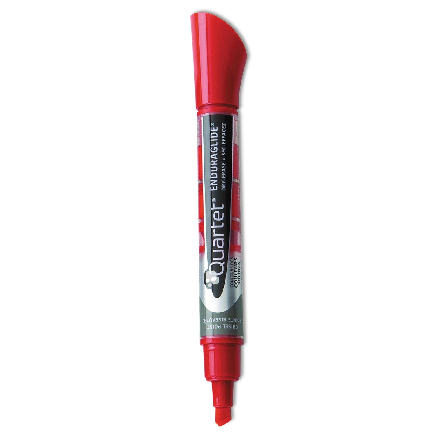 Quartet EnduraGlide Dry Erase Marker, Broad Chisel Tip, Red, Dozen (50014M)