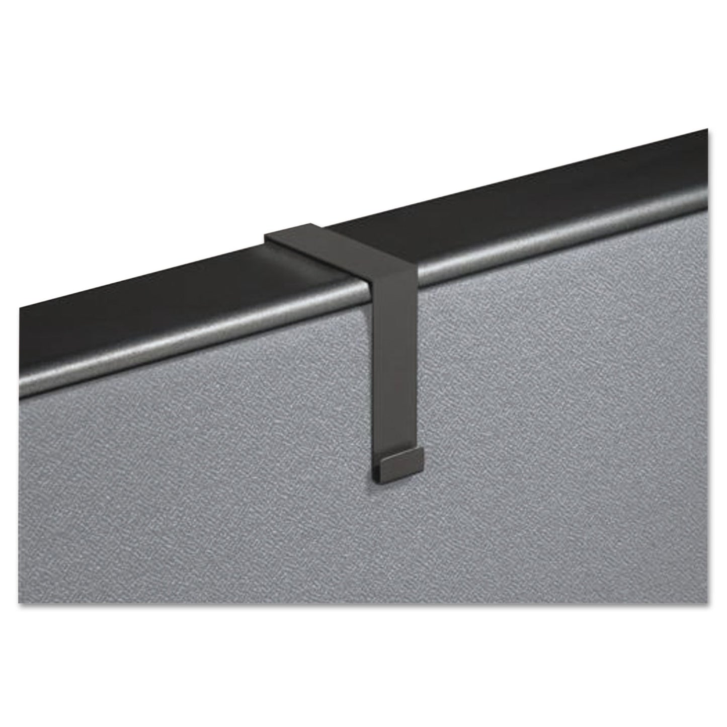 Quartet Cubicle Partition Hangers, For 1.5" to 2.5" Thick Partition Walls, Black, 2/Set (MCH10)