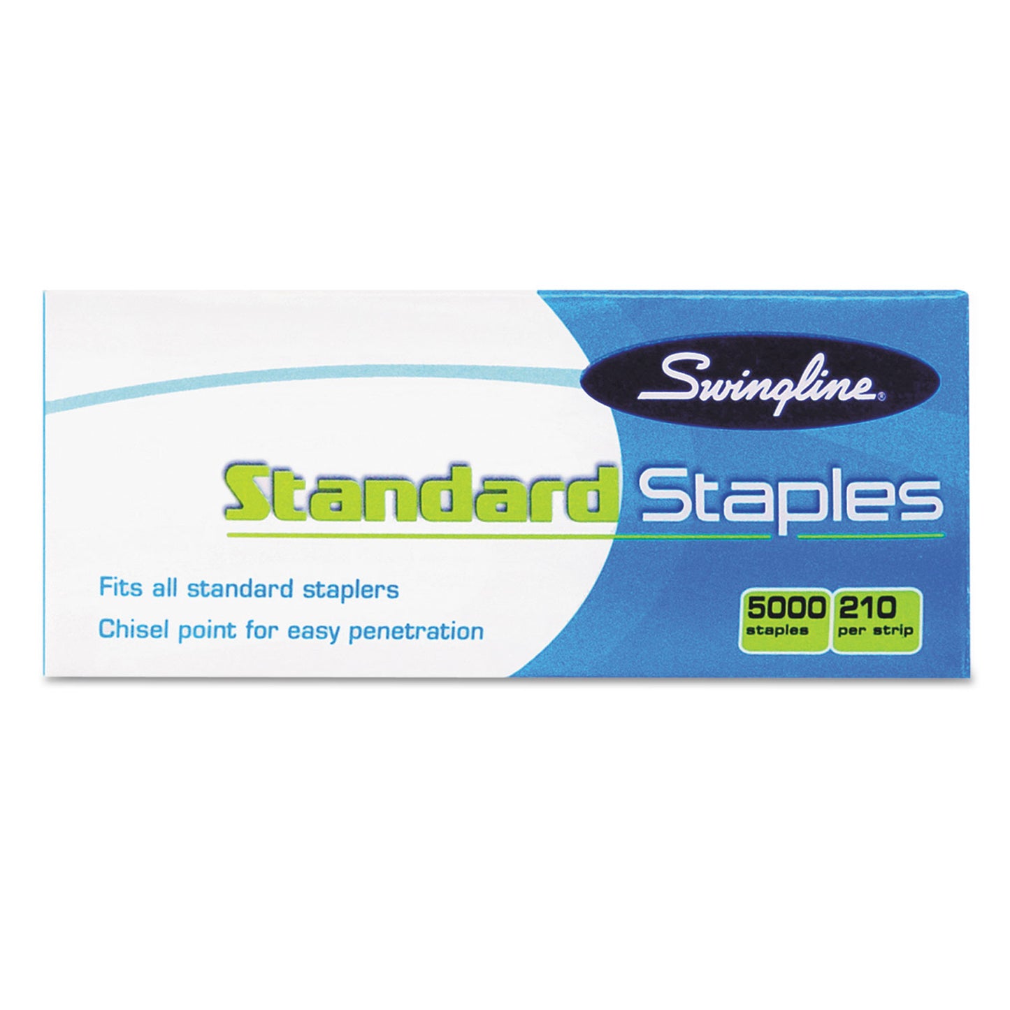 Swingline S.F. 1 Standard Staples, 0.25" Leg, 0.5" Crown, Steel, 5,000/Box (35108)