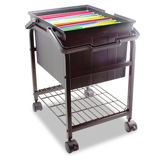 Advantus Heavy-Duty File Shuttle, Metal, 1 Shelf, 17.13" x 14.25" x 20", Black (FS2BHD)