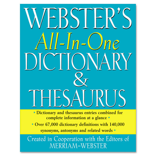 Merriam Webster All-In-One Dictionary/Thesaurus, Hardcover, 768 Pages (FSP0471)