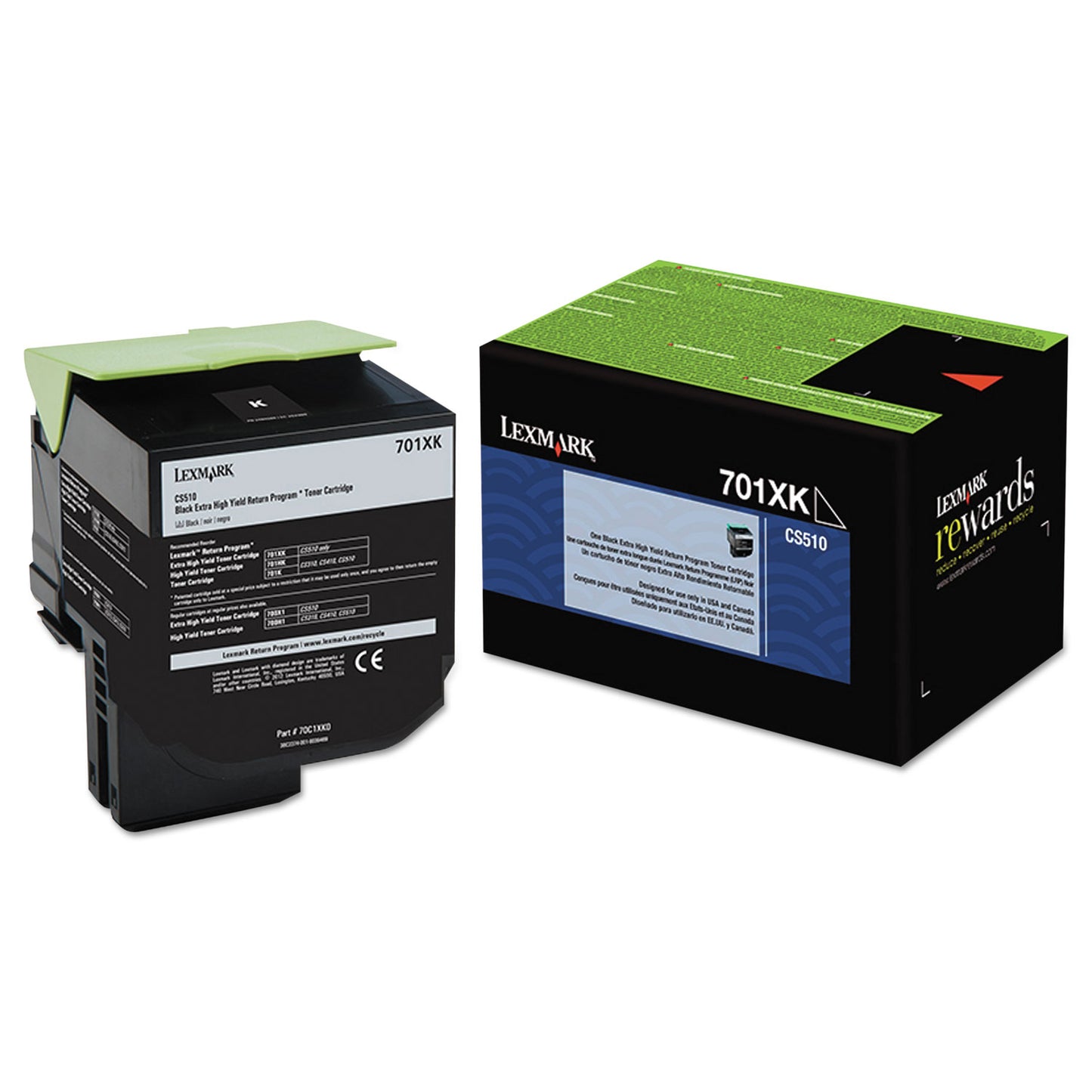 Lexmark 70C1XK0 Return Program Extra High-Yield Toner, 8,000 Page-Yield, Black
