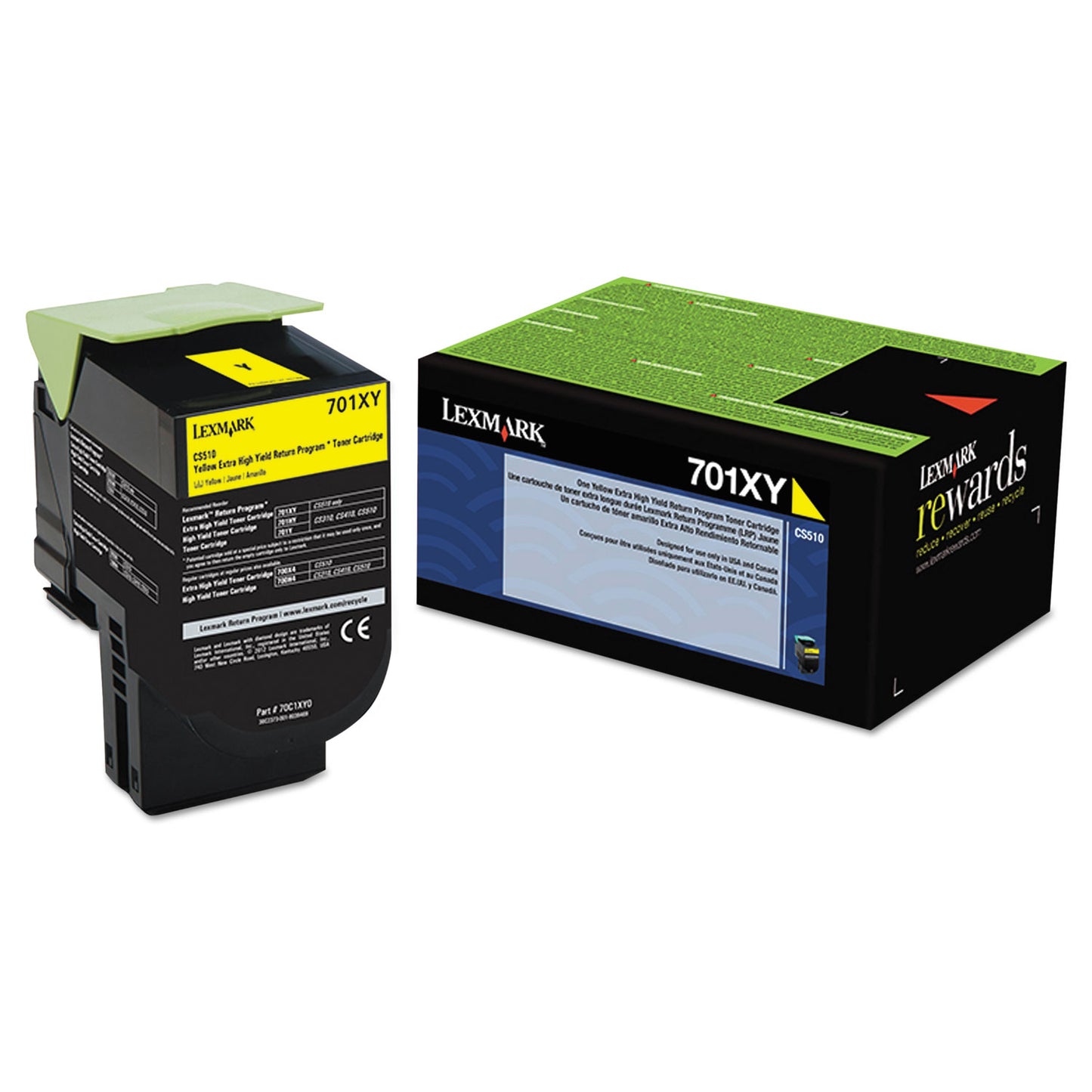 Lexmark 70C1XY0 Return Program Extra High-Yield Toner, 4,000 Page-Yield, Yellow