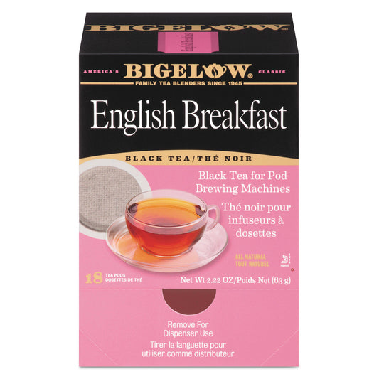 Bigelow English Breakfast Tea Pods, 1.90 oz, 18/Box (009906)