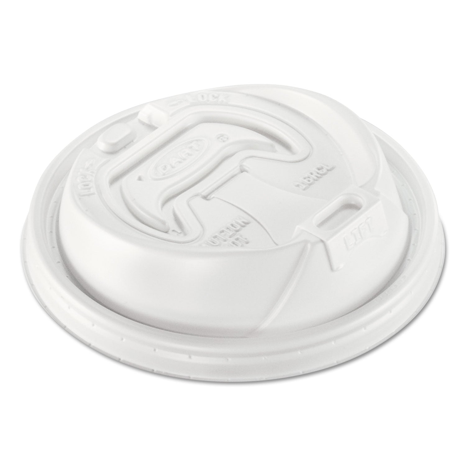 Dart Optima Reclosable Lid, Fits 12 oz to 24 oz Foam Cups, White, 100/Pack (16RCLPK)