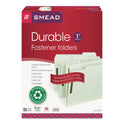 Smead Recycled Pressboard Fastener Folders, 1" Expansion, 2 Fasteners, Letter Size, Gray-Green Exterior, 25/Box (15003)