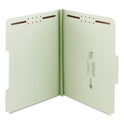 Smead Recycled Pressboard Fastener Folders, 1" Expansion, 2 Fasteners, Legal Size, Gray-Green Exterior, 25/Box (20003)