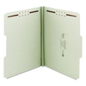 Smead Recycled Pressboard Fastener Folders, 1" Expansion, 2 Fasteners, Letter Size, Gray-Green Exterior, 25/Box (15003)