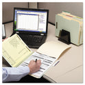 Smead Recycled Pressboard Fastener Folders, 1" Expansion, 2 Fasteners, Legal Size, Gray-Green Exterior, 25/Box (20003)