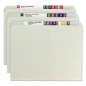 Smead Recycled Pressboard Fastener Folders, Straight Tabs, Two SafeSHIELD Fasteners, 2" Expansion, Letter Size, Gray-Green, 25/Box (14910)
