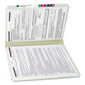 Smead Recycled Pressboard Fastener Folders, Straight Tabs, Two SafeSHIELD Fasteners, 2" Expansion, Legal Size, Gray-Green, 25/Box (19910)