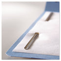 Smead Top Tab Colored Fastener Folders, 0.75" Expansion, 2 Fasteners, Letter Size, Blue Exterior, 50/Box (12040)