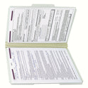 Smead Recycled Pressboard Fastener Folders, 1/3-Cut Tabs, Two SafeSHIELD Fasteners, 2" Expansion, Legal Size, Gray-Green, 25/Box (19934)