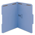 Smead Top Tab Colored Fastener Folders, 0.75" Expansion, 2 Fasteners, Letter Size, Blue Exterior, 50/Box (12040)