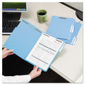 Smead Top Tab Colored Fastener Folders, 0.75" Expansion, 2 Fasteners, Letter Size, Blue Exterior, 50/Box (12040)