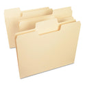 Smead SuperTab Top Tab File Folders, 1/3-Cut Tabs: Assorted, Letter Size, 0.75" Expansion, 11-pt Manila, 100/Box (10301)