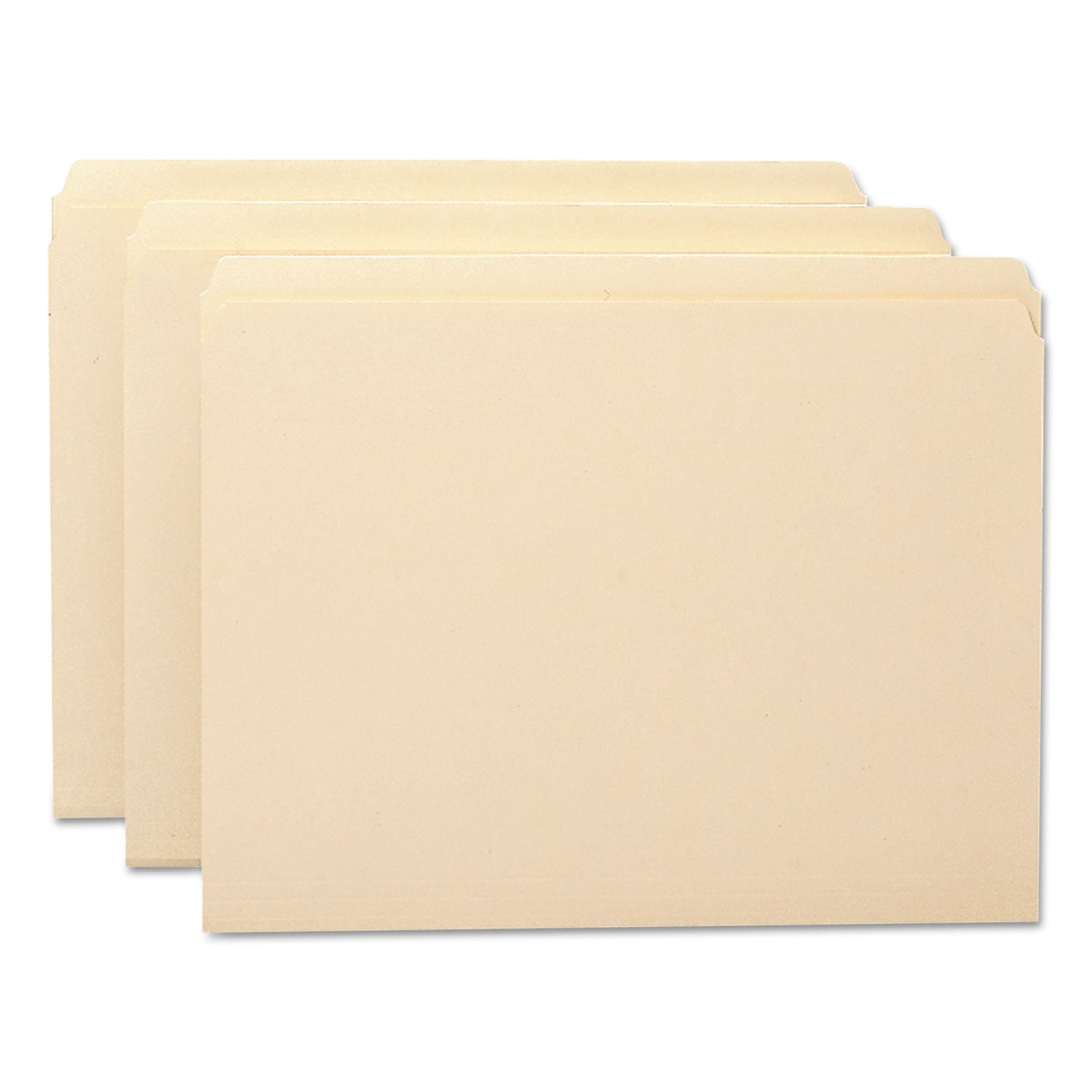 Smead Manila File Folders, Straight Tabs, Letter Size, 0.75" Expansion, Manila, 100/Box (10300)