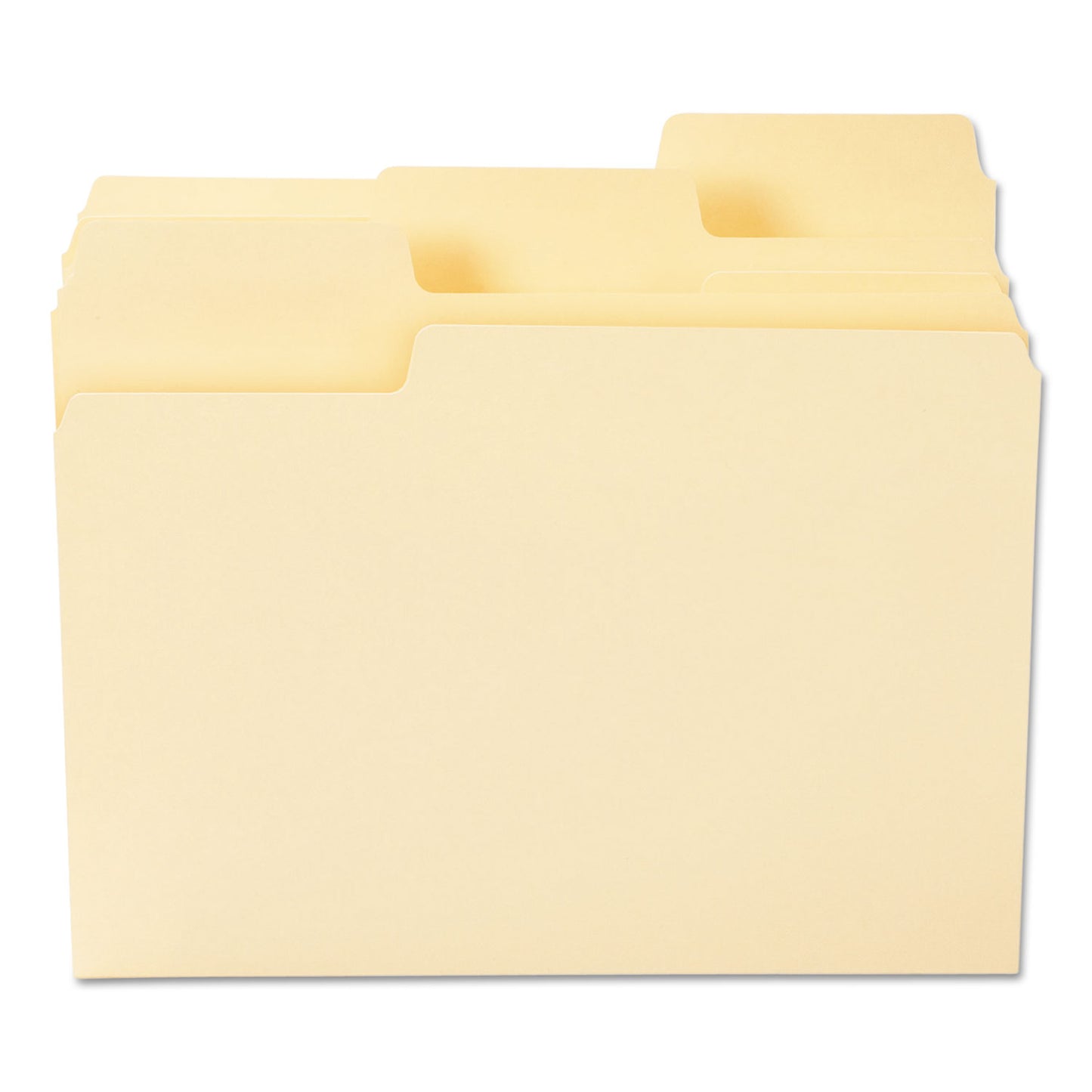 Smead SuperTab Top Tab File Folders, 1/3-Cut Tabs: Assorted, Letter Size, 0.75" Expansion, 11-pt Manila, 100/Box (10301)