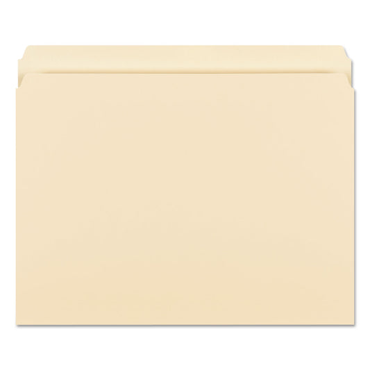 Smead Manila File Folders, Straight Tabs, Letter Size, 0.75" Expansion, Manila, 100/Box (10300)