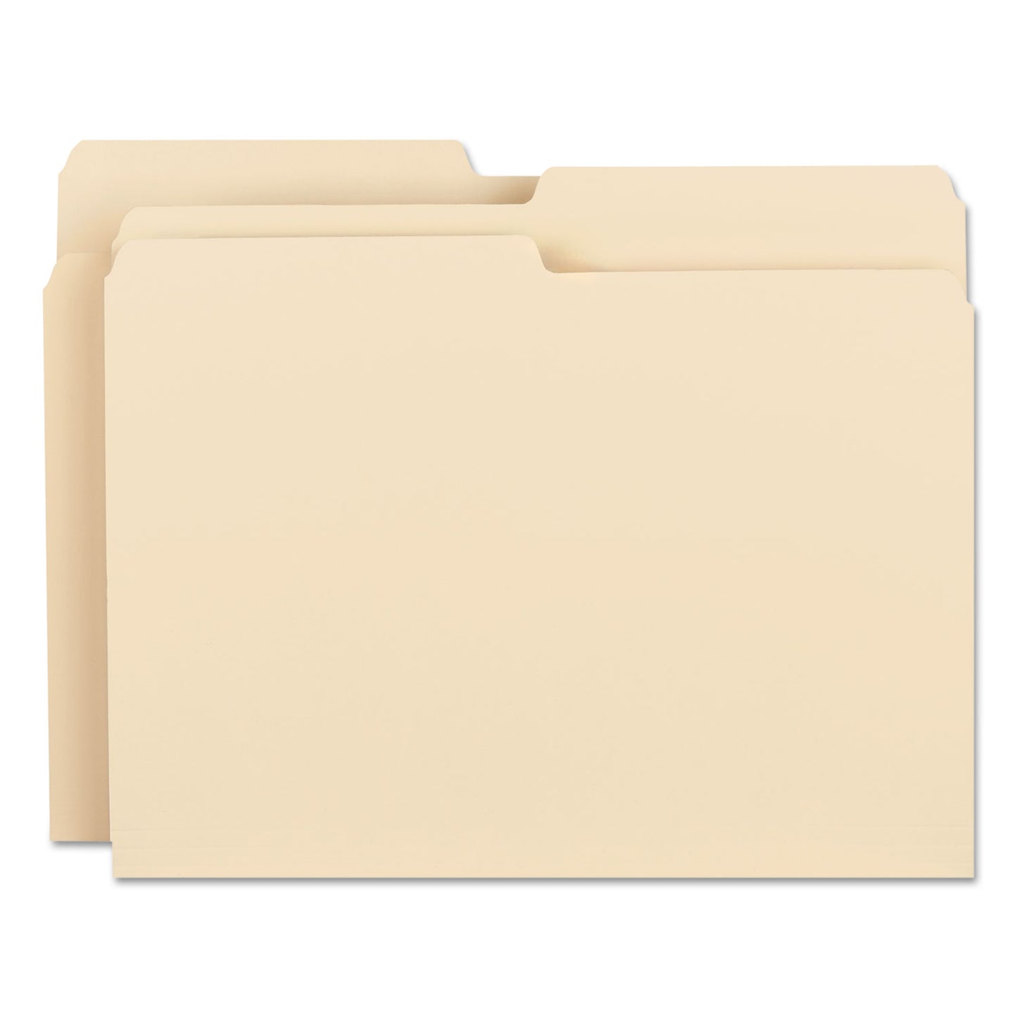 Smead Manila File Folders, 1/2-Cut Tabs: Assorted, Letter Size, 0.75" Expansion, Manila, 100/Box (10320)