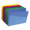 Smead Poly Colored File Folders With Slash Pocket, 1/3-Cut Tabs: Assorted, Letter Size, 0.75" Expansion, Assorted Colors, 30/Box (10540)