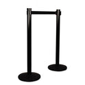 Tatco Adjusta-Tape Crowd Control Posts Only, Steel, 40" High, Black, 2/Box (11611)