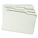 Smead Expanding Recycled Heavy Pressboard Folders, 1/3-Cut Tabs: Assorted, Legal Size, 2" Expansion, Gray-Green, 25/Box (18234)