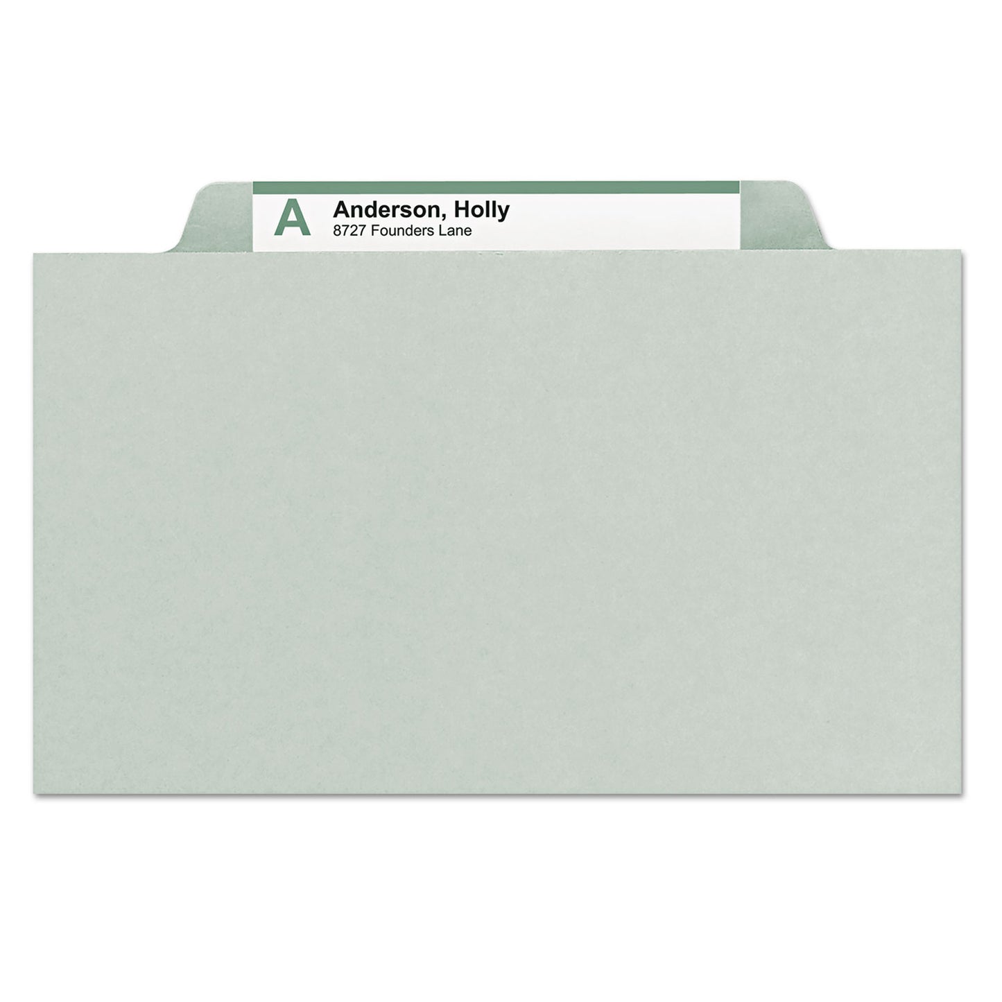 Smead Expanding Recycled Heavy Pressboard Folders, 1/3-Cut Tabs: Assorted, Legal Size, 2" Expansion, Gray-Green, 25/Box (18234)