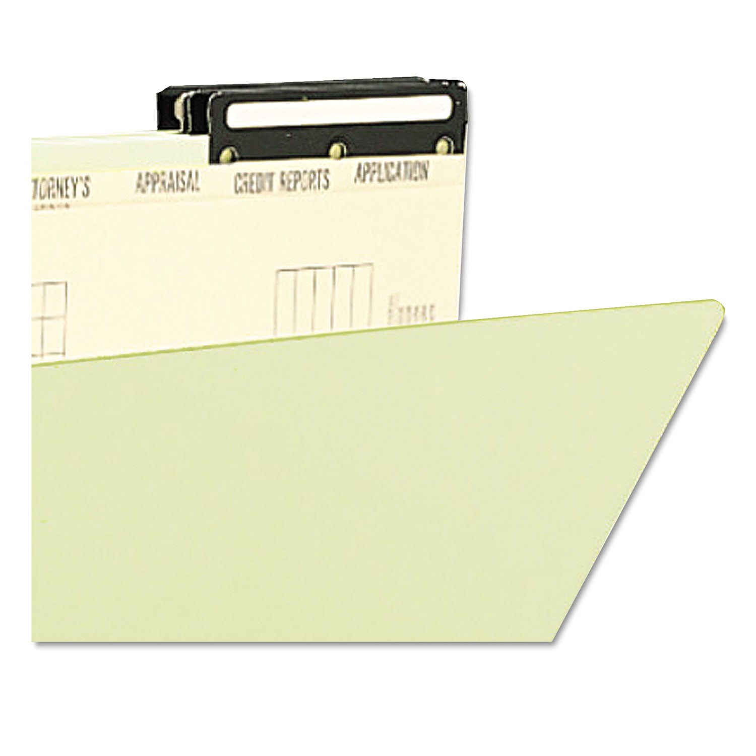 Smead Pressboard Mortgage Folders, 1" Expansion, 8 Dividers, 1 Fastener, Legal Size, Green Exterior, 10/Box (78208)