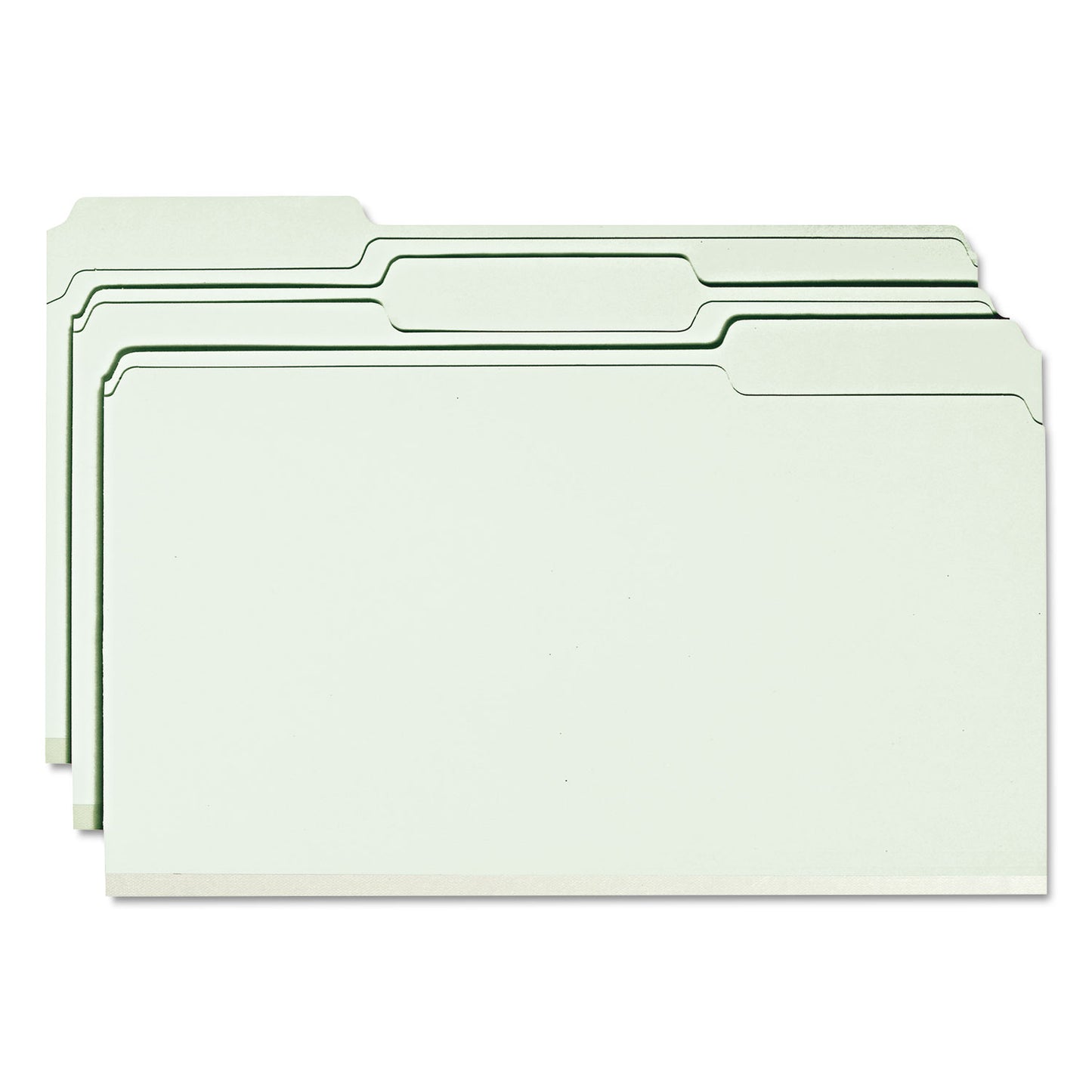 Smead Expanding Recycled Heavy Pressboard Folders, 1/3-Cut Tabs: Assorted, Legal Size, 2" Expansion, Gray-Green, 25/Box (18234)