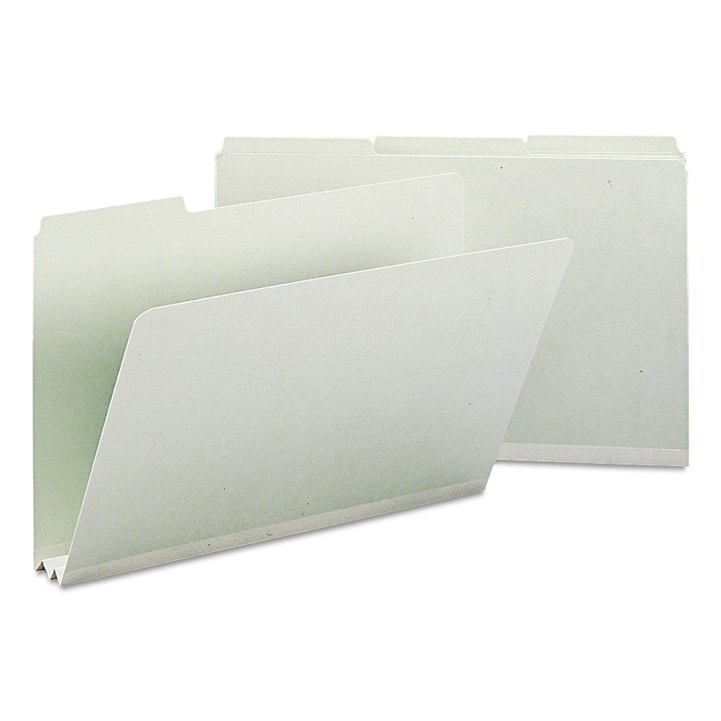 Smead Expanding Recycled Heavy Pressboard Folders, 1/3-Cut Tabs: Assorted, Legal Size, 2" Expansion, Gray-Green, 25/Box (18234)