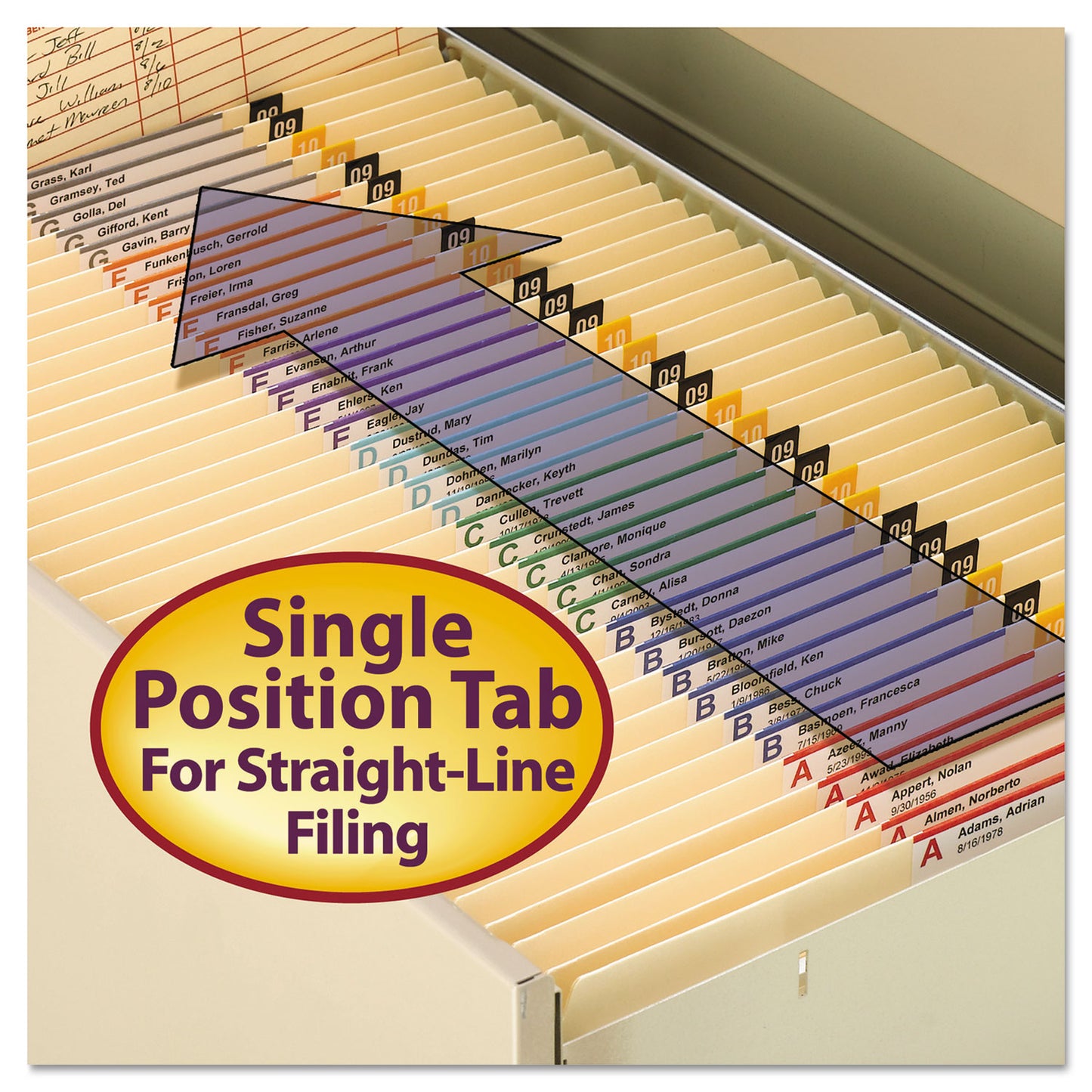 Smead Reinforced Tab Manila File Folders, Straight Tabs, Letter Size, 0.75" Expansion, 11-pt Manila, 100/Box (10310)