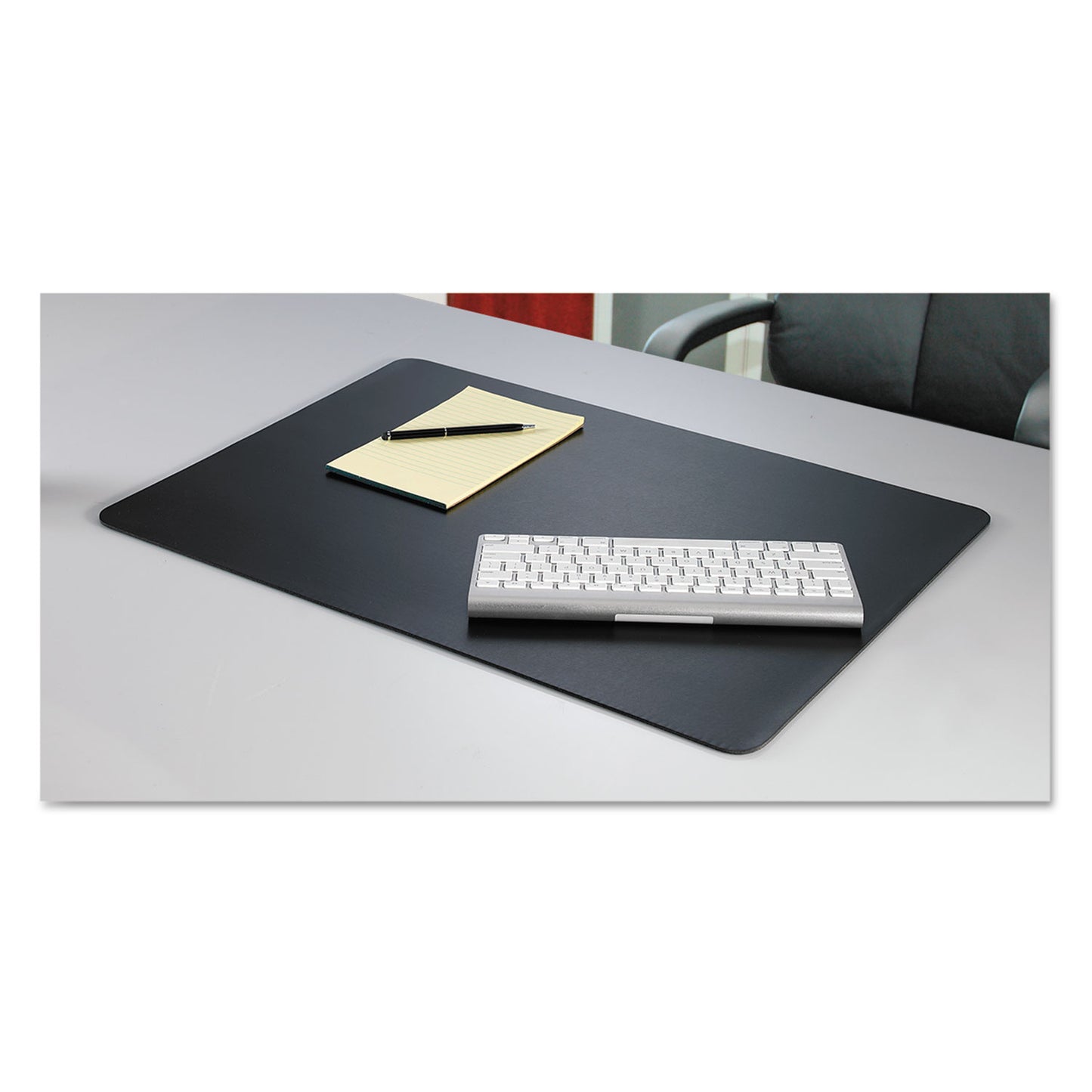 Artistic Rhinolin II Desk Pad with Antimicrobial Protection, 24 x 17, Black (LT412MS)