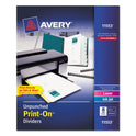 Avery Customizable Print-On Dividers, Unpunched, 8-Tab, 11 x 8.5, White, 5 Sets (11553)
