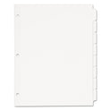 Avery Write and Erase Plain-Tab Paper Dividers, 8-Tab, 11 x 8.5, White, 24 Sets (11507)