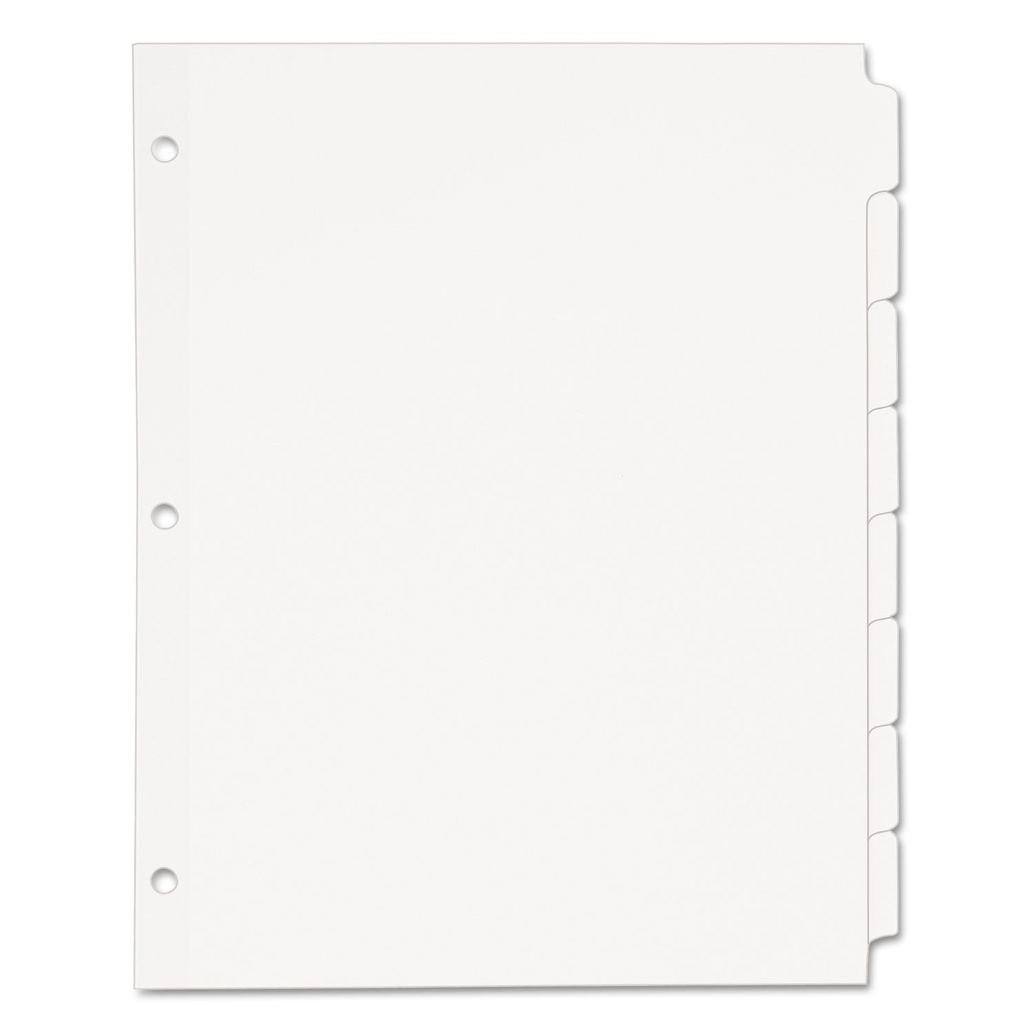 Avery Write and Erase Plain-Tab Paper Dividers, 8-Tab, 11 x 8.5, White, 24 Sets (11507)