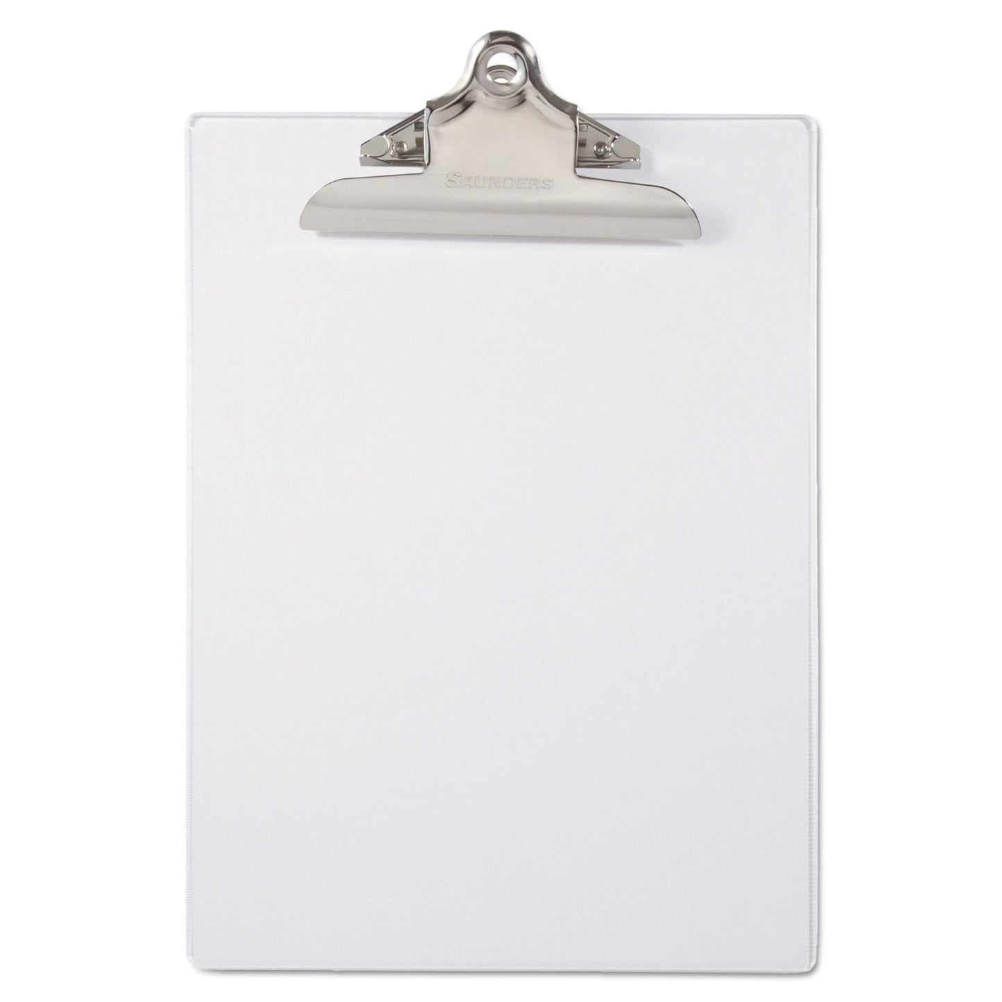 Saunders Recycled Plastic Clipboard with Ruler Edge, 1" Clip Capacity, Holds 8.5 x 11 Sheets, Clear (21803)