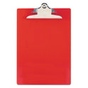 Saunders Recycled Plastic Clipboard with Ruler Edge, 1" Clip Capacity, Holds 8.5 x 11 Sheets, Red (21601)