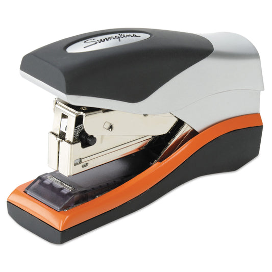 Swingline Optima 40 Compact Stapler, 40-Sheet Capacity, Black/Silver/Orange (87842)