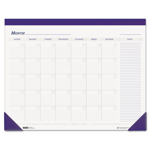 House of Doolittle Recycled Nondated Desk Pad Calendar, 22 x 17, White/Blue Sheets, Blue Binding, Blue Corners, 12-Month (Jan to Dec): Undated (464)