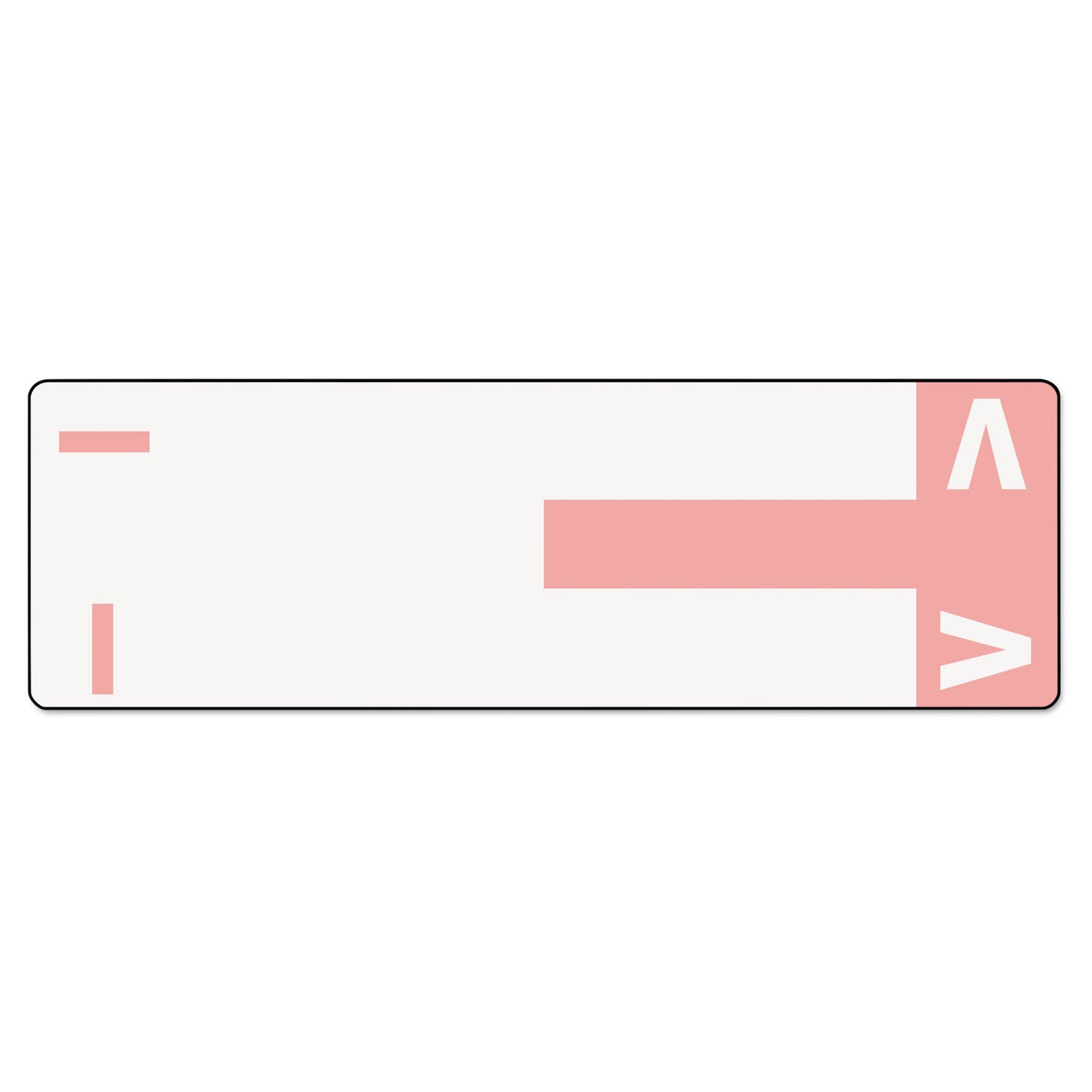 Smead AlphaZ Color-Coded First Letter Combo Alpha Labels, I/V, 1.16 x 3.63, Pink/White, 5/Sheet, 20 Sheets/Pack (67160)