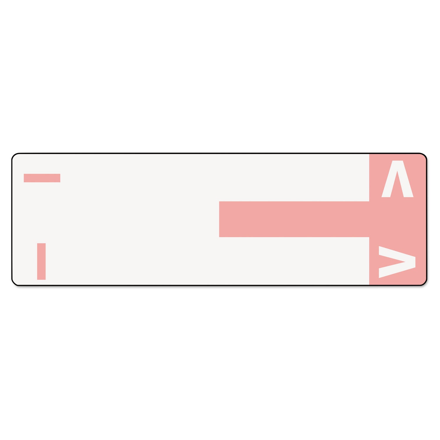 Smead AlphaZ Color-Coded First Letter Combo Alpha Labels, I/V, 1.16 x 3.63, Pink/White, 5/Sheet, 20 Sheets/Pack (67160)