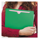 Smead Colored File Jackets with Reinforced Double-Ply Tab, Straight Tab, Letter Size, Green, 100/Box (75503)