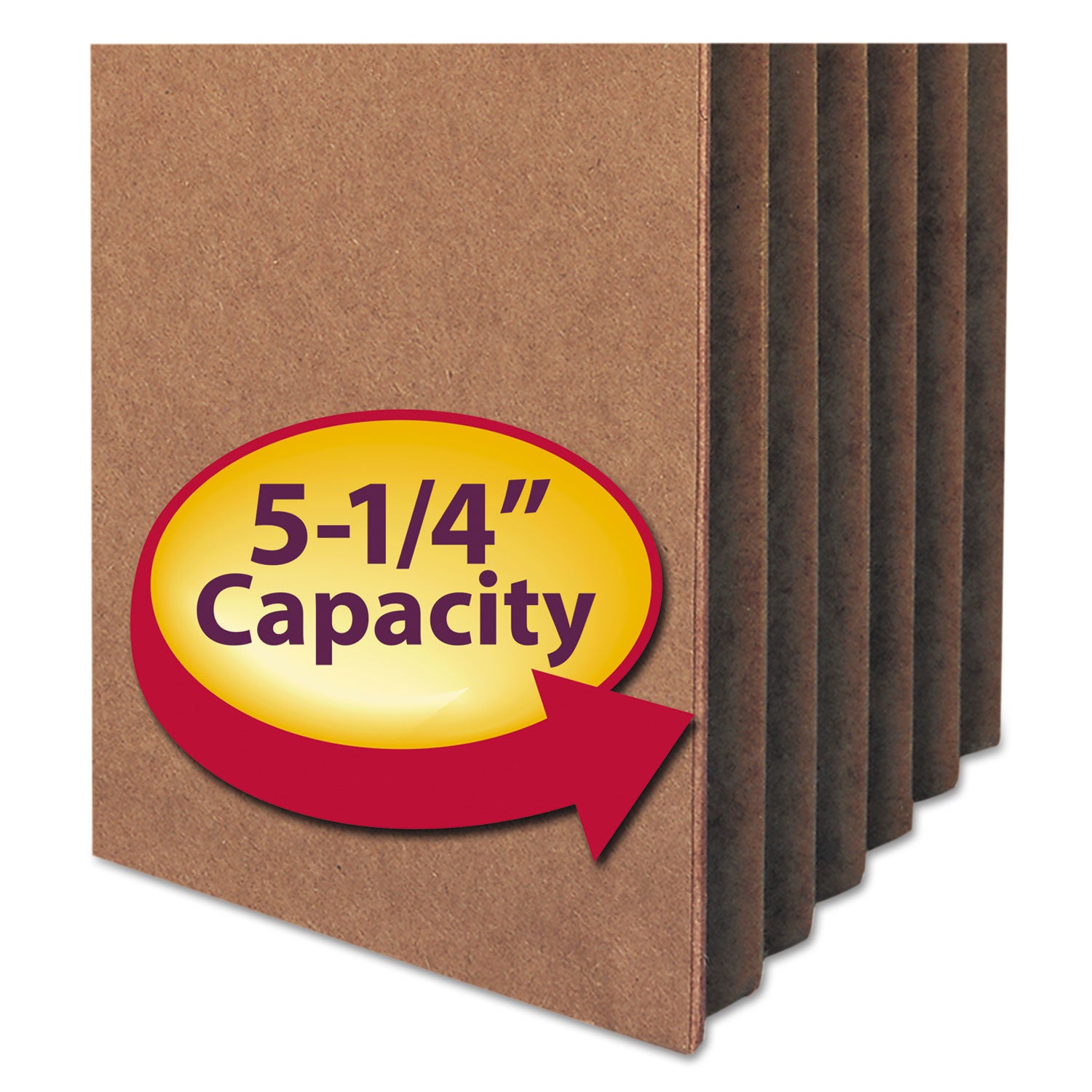 Smead Redrope Drop Front File Pockets, 5.25" Expansion, Legal Size, Redrope, 10/Box (74234)