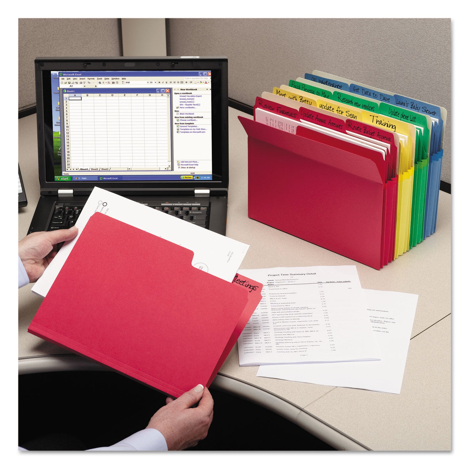 Smead Colored File Pockets, 3.5" Expansion, Legal Size, Assorted Colors, 5/Pack (74892)