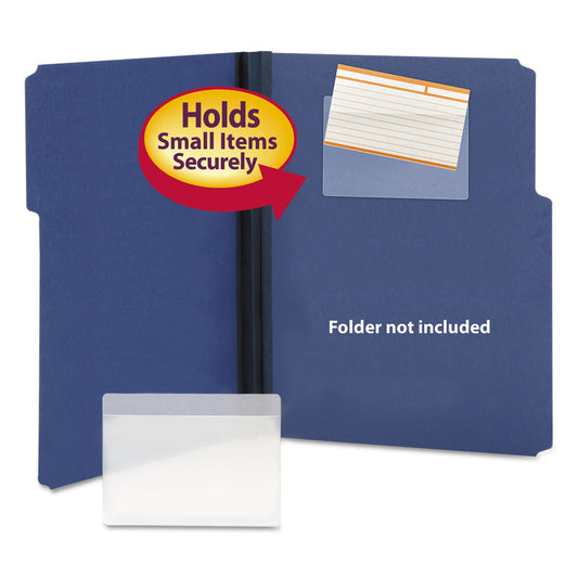 Smead Self-Adhesive Poly Pockets, Top Load, 5.31 x 33.63, Clear, 100/Box (68153)