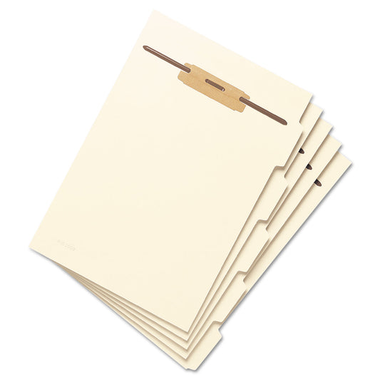 Smead Stackable Folder Dividers with Fasteners, Convertible End/Top Tab, 1 Fastener, Letter Size, Manila, 4 Dividers/Set, 50 Sets (35605)