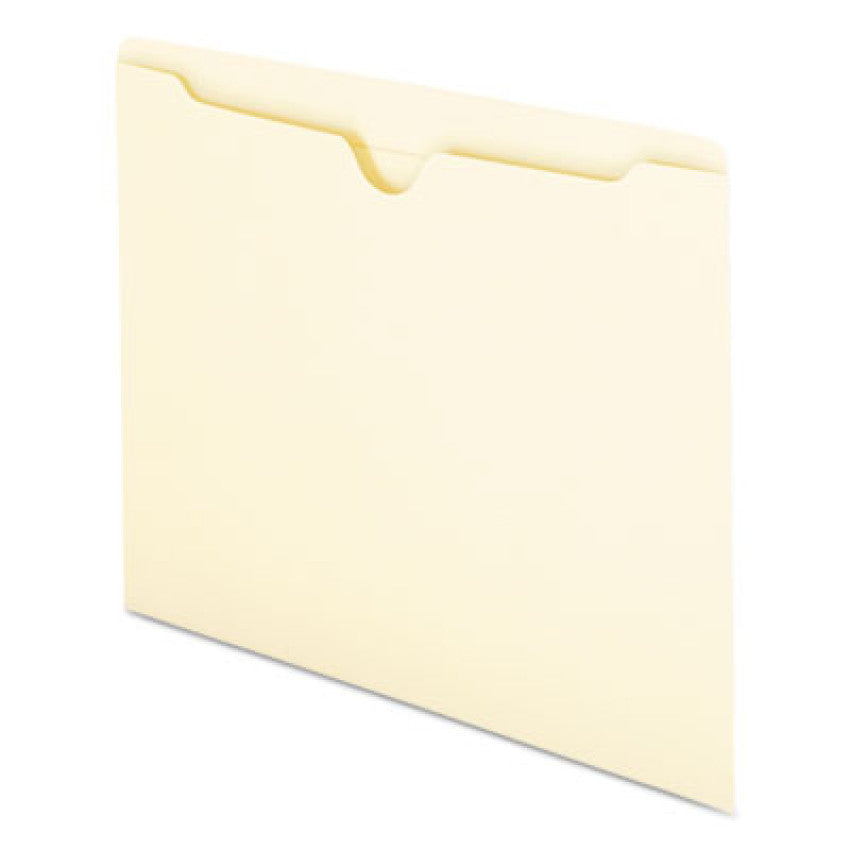 Manila File Jackets, 2-Ply Straight Tab, Letter Size, Manila, 100/Box