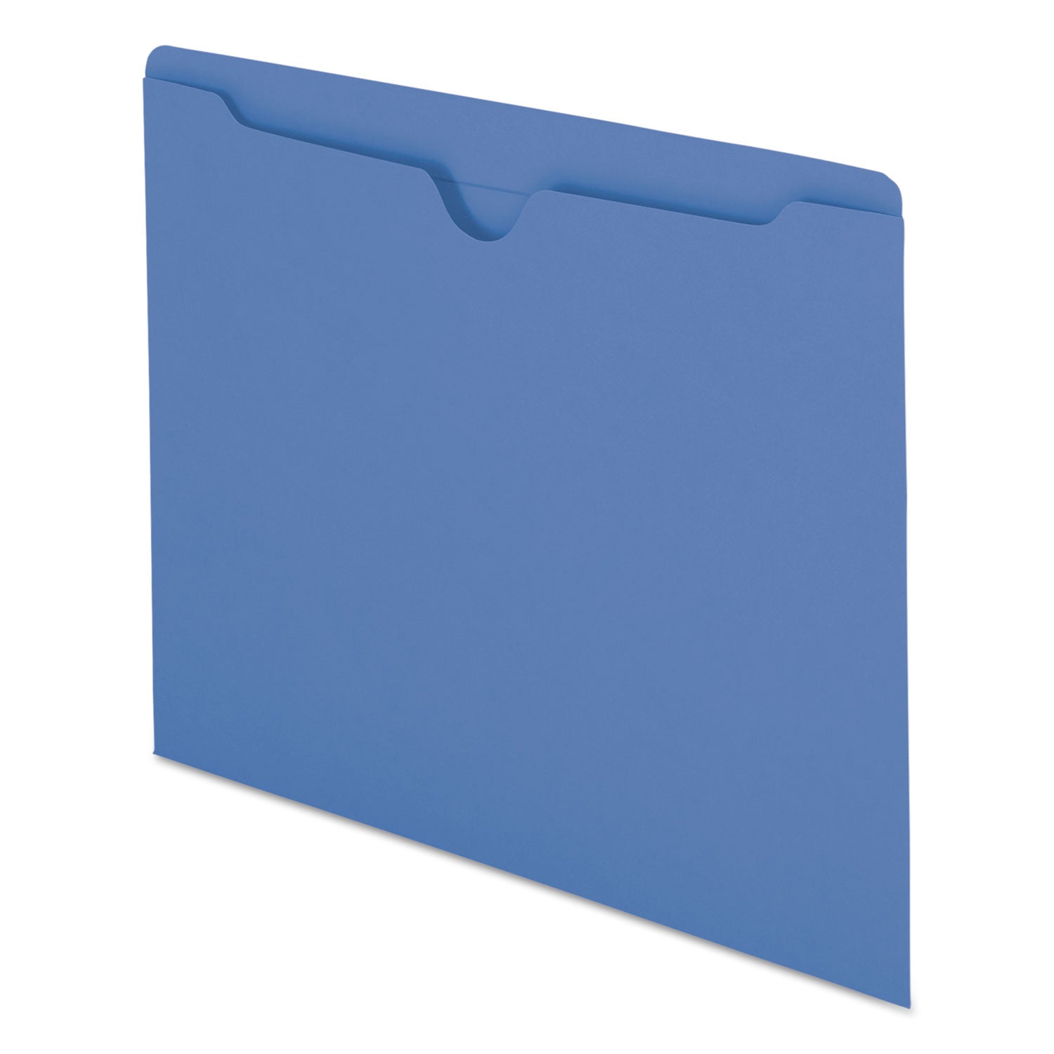 Smead Colored File Jackets with Reinforced Double-Ply Tab, Straight Tab, Letter Size, Blue, 100/Box (75502)