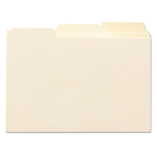 Smead Manila Card Guides, 1/3-Cut Top Tab, Blank, 4 x 6, Manila, 100/Box (56030)